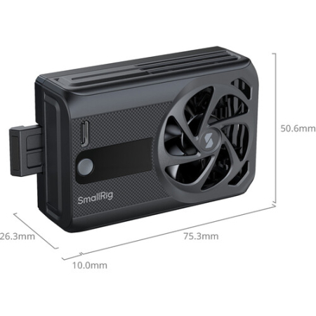 SmallRig 5329 - wentylator, chłodzenie do wybranych modeli Sony i Canon (wersja podstawowa) - wymiary